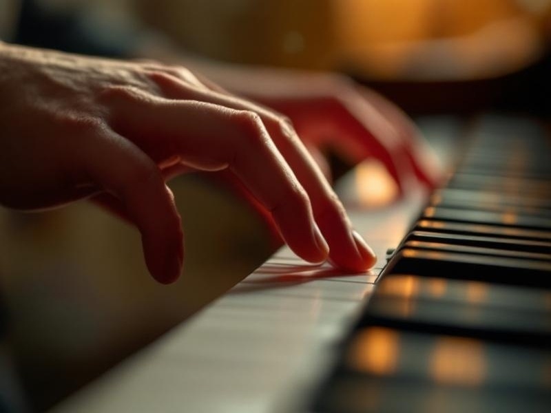 鍵盤の上で躊躇う手